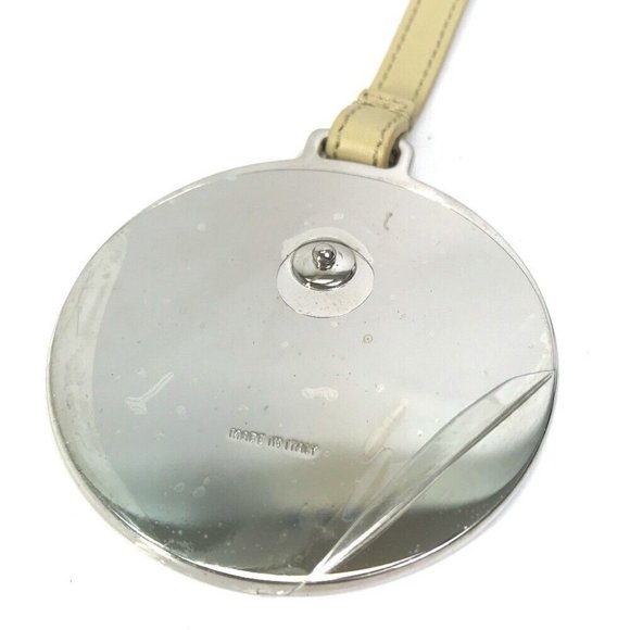 FENDI mirror Key Holder Key Ring Bag Charm Leather Black x Red x Beige - Picture 11 of 11